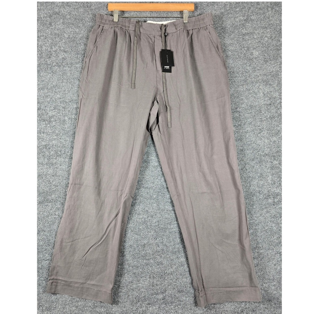 Elie Tahari Slate Grey Wide Leg Drawstring Pants Women's Size Large‎ MSRP $78